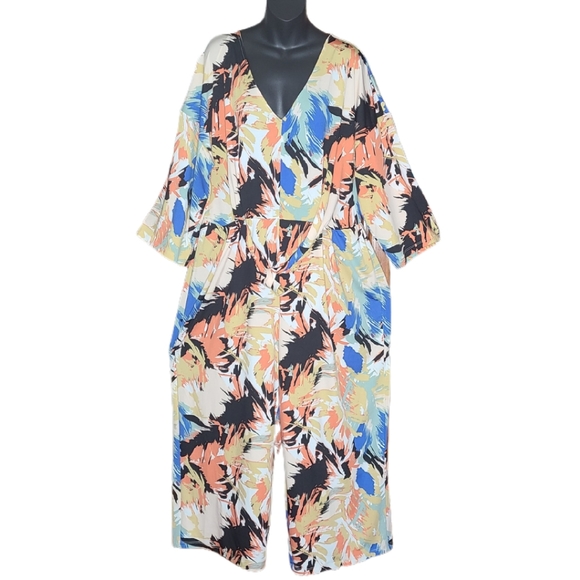 NOTATIONS NY COLLECTION WOMAN TIE FRONT JUMPSUIT - Picture 5 of 7